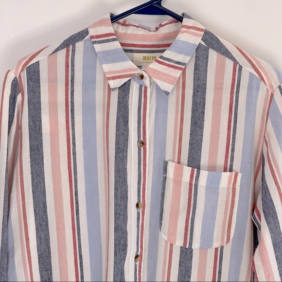 Anthropologie Maeve Chatham Striped Button Down - Picture 7 of 11